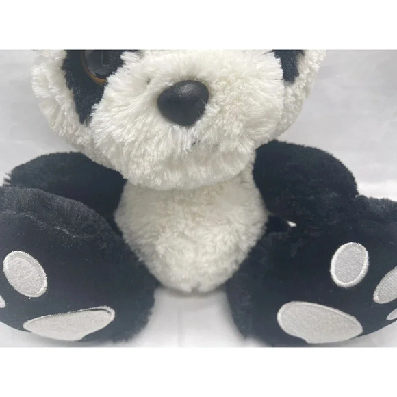 Aurora World 9" Sitting Panda Bear Plush Soft Black White Stuffed Animal Toy - Picture 6 of 9